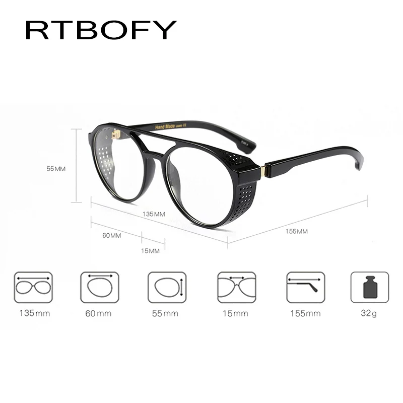 RTBOFY стимпанк Солнцезащитные очки для мужчин и женщин Винтажный дизайн оттенки