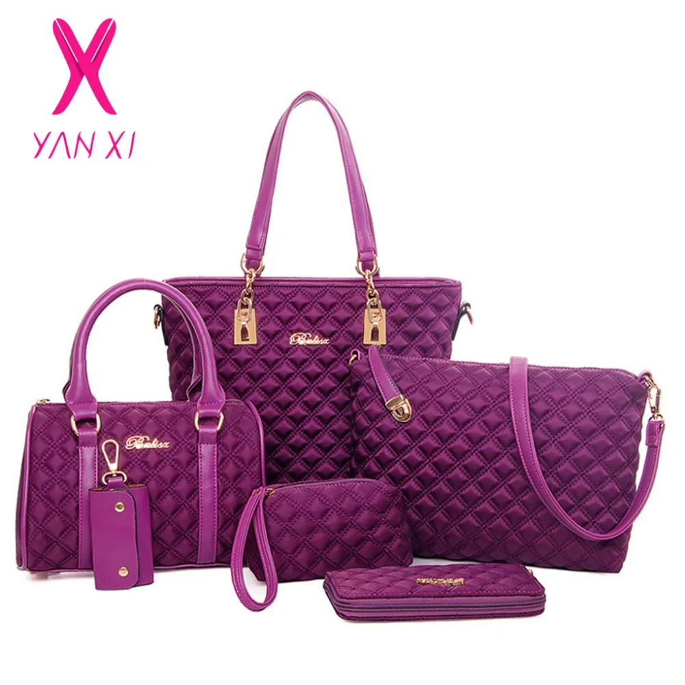 YANXI фабрики bolsos mujer классическая роскошь 6 компл. моды решетки алмаза женские