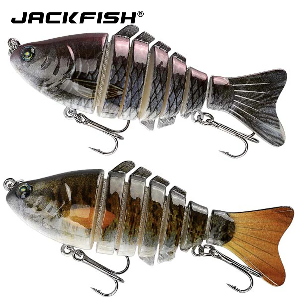 JACKFISH Рыболовная Приманка 10 см 15 г 3D глаза 6-сегментная Реалистичная твердая
