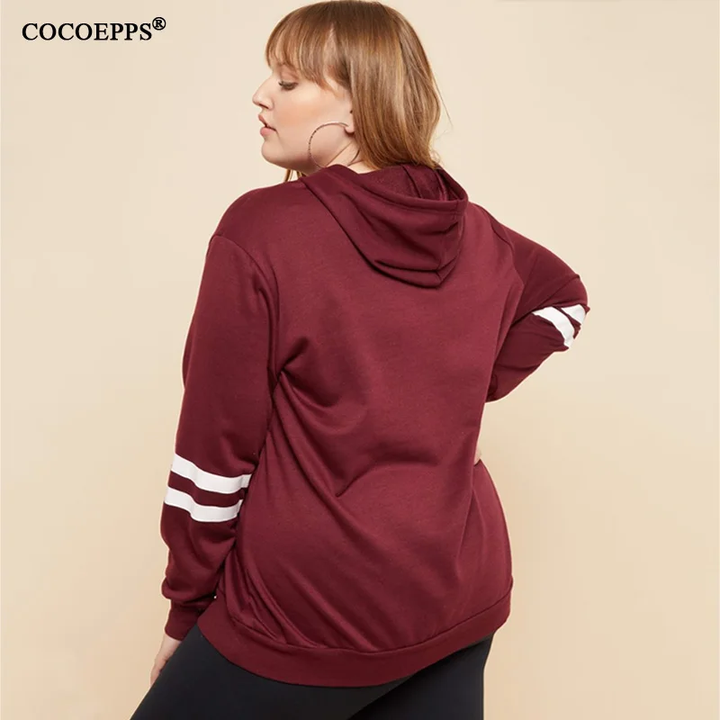 4XL 5XL 2019 Plus size Casual Sweatshirt Long Sleeve Woman Pullover Letter Print Tops Big Loose Hoodies Kawaii | Женская одежда