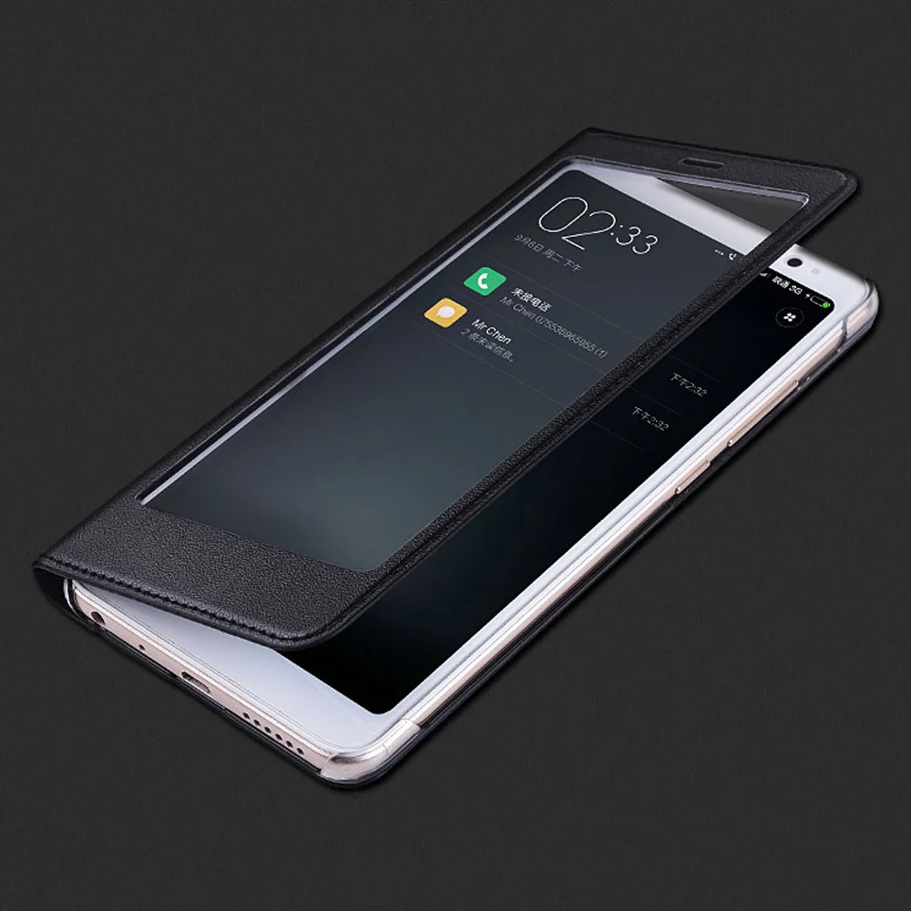 Роскошный кожаный чехол-книжка для телефона Xiaomi Redmi Note 5 Note5 Pro 5pro с прозрачным окном Xiomi Xaomi Xiami Магнитный чехол для смартфона