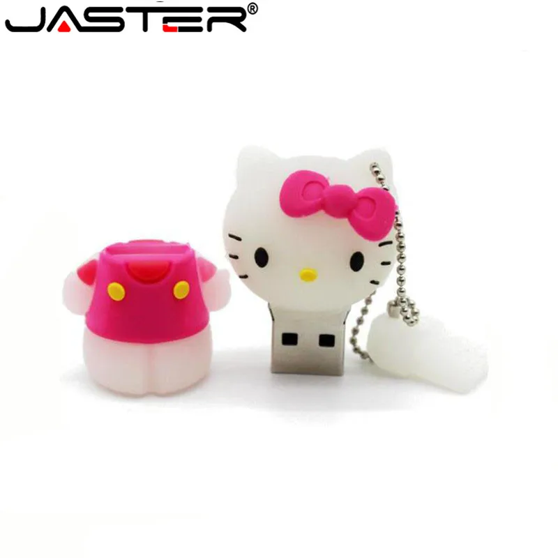 JASTER hello kitty Usb флеш-накопитель 64 ГБ флеш-накопитель 32 Гб Флешка 4 ГБ 8 ГБ 16 ГБ 32 ГБ 64 ГБ U Диск флеш-карта kitty карта памяти подарок