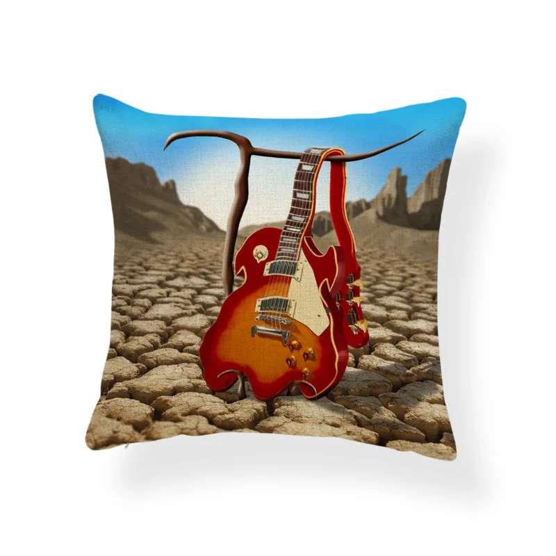 Роскошная музыкальная подушка с рисунком Coversguitar фортепиано скрипка короткий номер электронный барабан декоративный инструмент комбинированная подушка крышка - Цвет: 16
