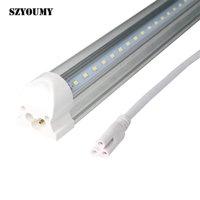 Светодиодные трубки SZYOUMY 50 шт. 4 фута 5 футов 6 8 T8 встроенные двухсторонние