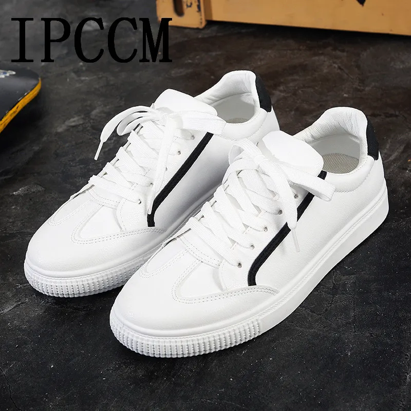 2019 spring new men's shoes European and American trend all-in-one soft leather small white fashion | Обувь