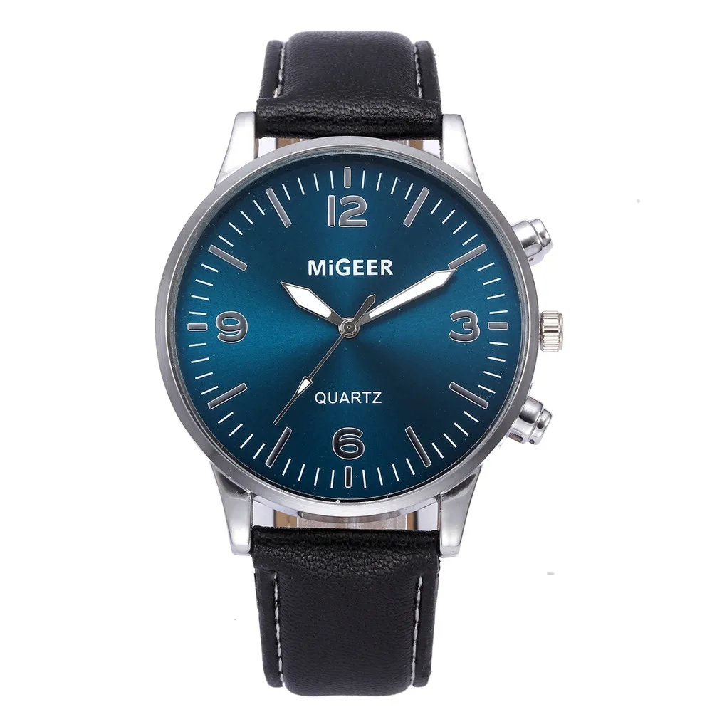 Часы montre homme мужские деловые часы с кожаным ремешком спортивные модные имитацией