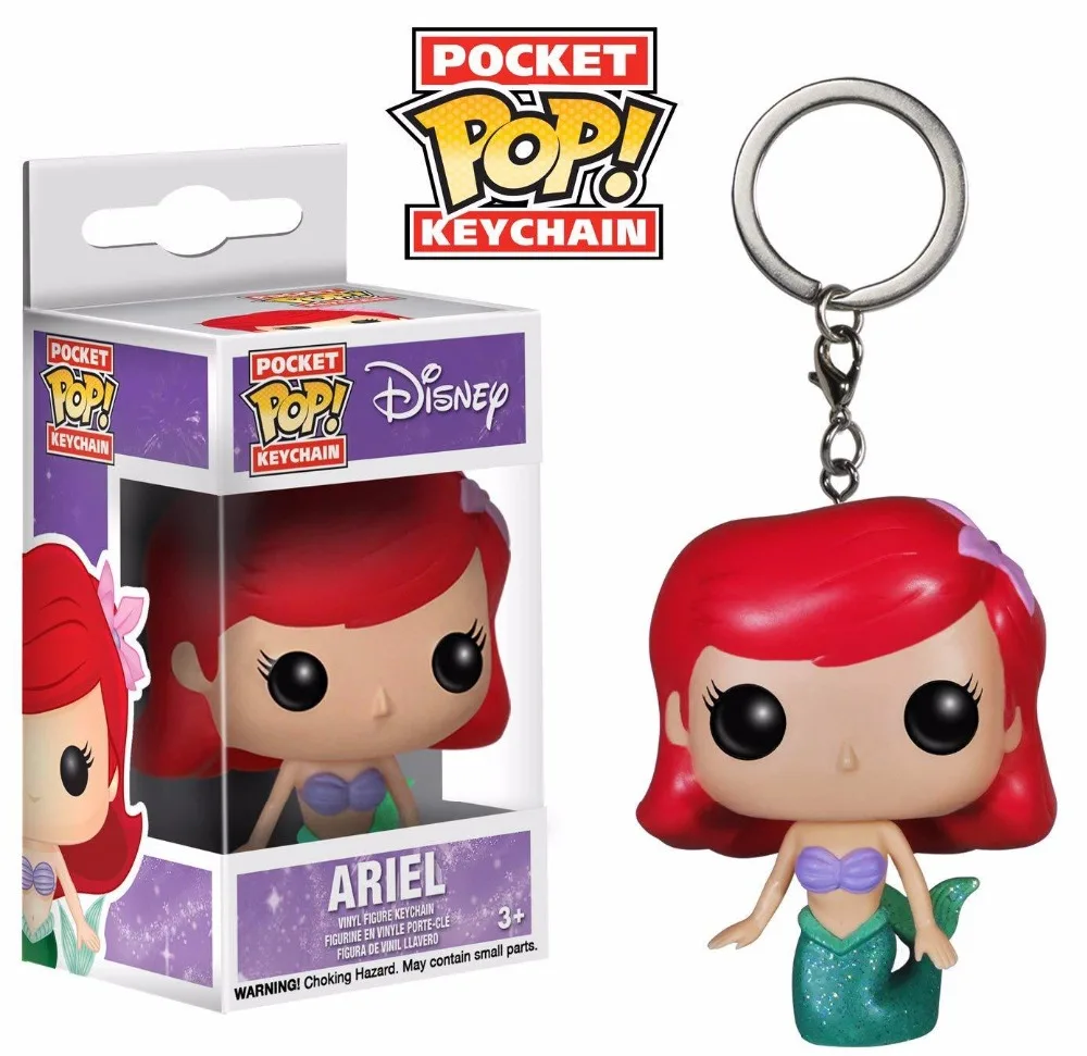 Funko POP DISNEY брелок MALEFICENT Chessur Goose STITCH HARRI POTTER ПВХ Фигурка Ариэль коллекция игрушек для детей подарок