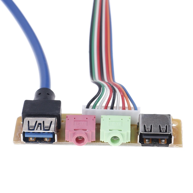 70 см USB 2 0 + 3 порт шасси ПК компьютер чехол аудио Передняя панель сменный кабель 1