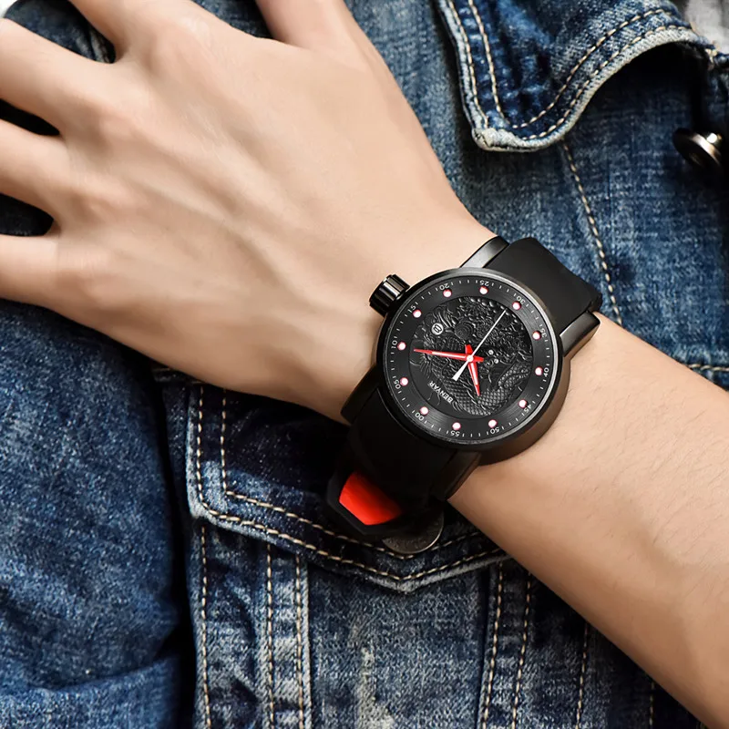 Top Luxury Brand BENYAR Reloj Hombre Quartz Rubber Sports Wristwatch Business Military Waterproof Mens Watches relogio masculino | Наручные