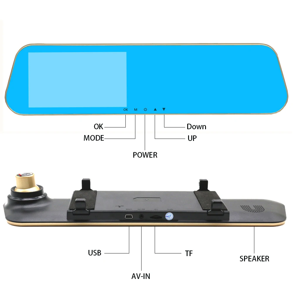 HGDO dashcam зеркало заднего вида с видеорегистратором и камера dvr full hd 1080p автомобильный видеорегистратор регистратор Видеорегистраторы автомобильные зеркало регистратор
