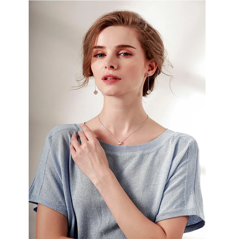 Warme Farben Sterling 925 Silver Long Drop Earrings Beating Heart Crystal from Women Jewelry Party Brincos | Украшения и