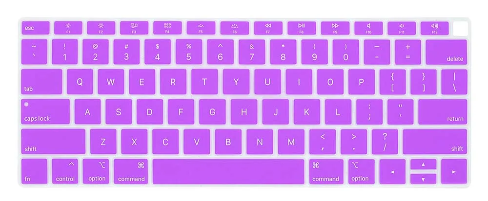 Redlai английская(США) клавиатура крышка облегающий рукав для MacBook Air 13 A1932 с retina fit Touch ID мягкая ТПУ клавиатура протектор - Цвет: Фиолетовый