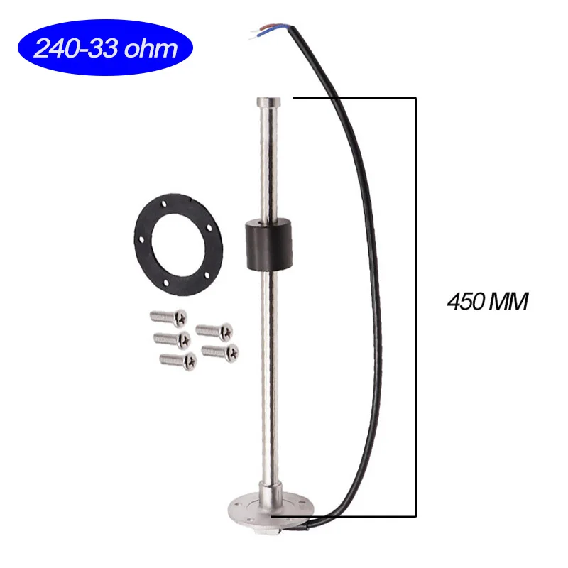 450mm 240-33ohm 300 мм топливный& водоуказательный прибор Сенсор для морской лодки запчасти для яхт для грузовых автомобилей генераторы или Gen комплект автобус RV автомобиль багги - Цвет: 450mm 240-33ohm