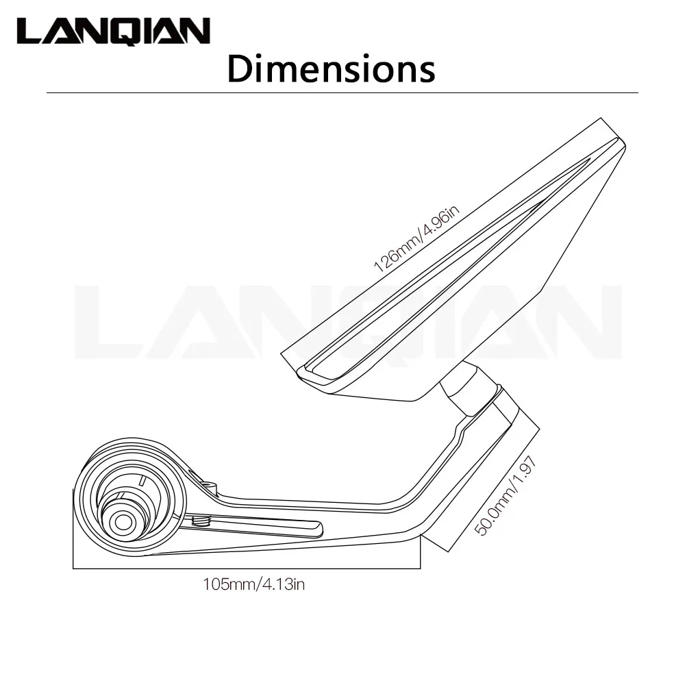 

7/8" Accessories Motorcycle Rearview Mirror Round Handle Bar End Mirror Rear Side Mirro for HONDA CRF250X 04-16 CRF450X