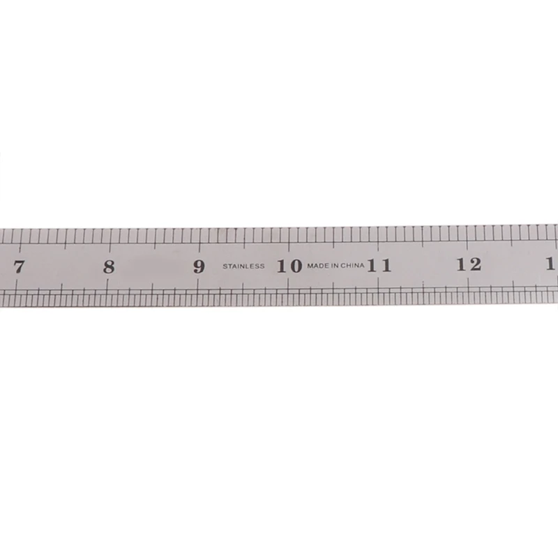 

50cm 20'' Double Side Scale Stainless Steel Straight Ruler Measuring Ruler Tool