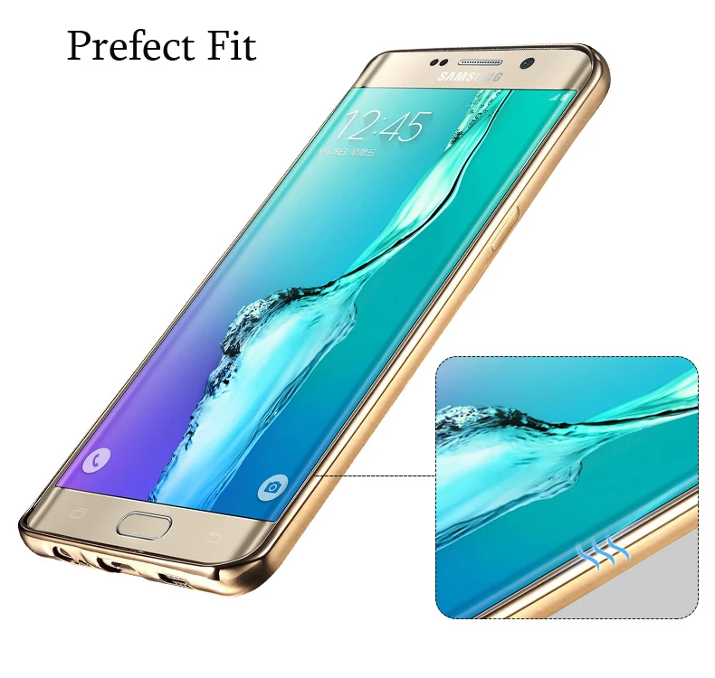 TOBOCLOO For Samsung Galaxy S6 S7 edge S8 S9 Plus A5 A7 2016 2017 A8 2018 J5 J7 Prime J3 Plating Effect Case Soft Gel Back Cover |