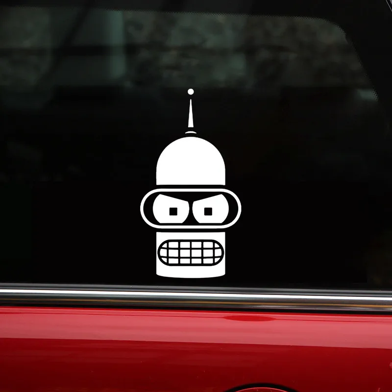 Bender Face Мультяшные наклейки на модная искусственная кожа для автостайлинга