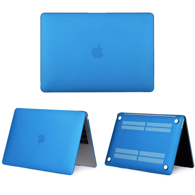 Matte Dark Blue Чехол для ноутбука Sanmubaba для Macbook Air Pro retina 11 12 13 15 дюймов с сенсорной панелью для mac book 13,3 15,4 Кристальный/матовый жесткий чехол - Цвет: Matte Dark Blue