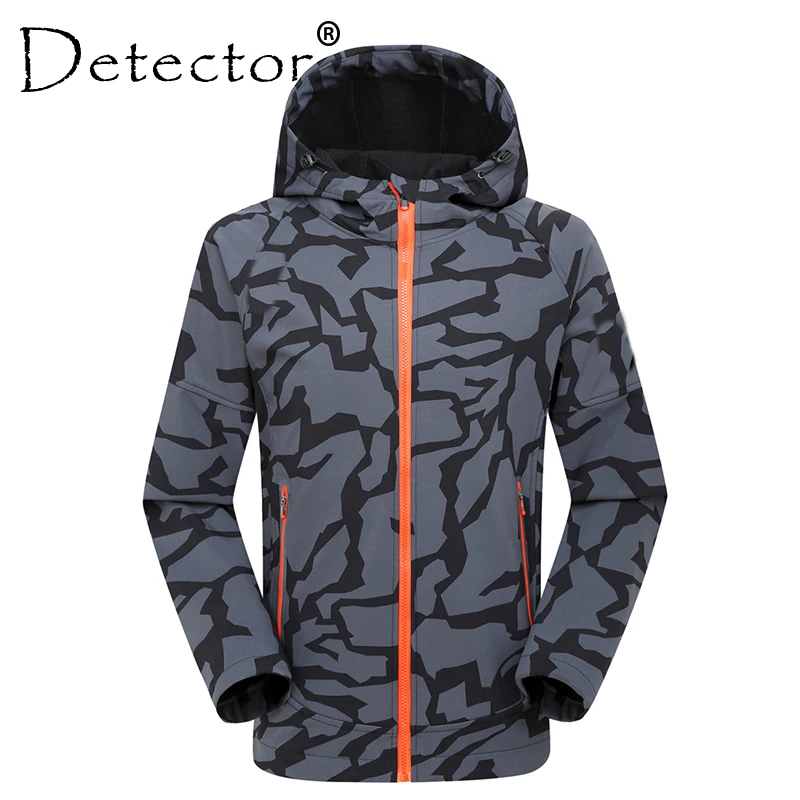 

Detector Men Waterproof Breathable Thermal Softshell Jacket Outdoor Hunting Fishing Camping Hiking Rain Windbreaker hoodie