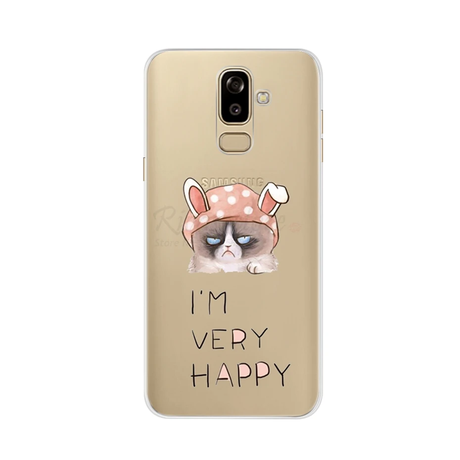 Красный Чехол для samsung Galaxy J8 чехол Крышка j810 j810f sm-j810f 3D Силиконовая задняя крышка ТПУ Fundas для samsung J8 чехол для телефона - Цвет: Красный