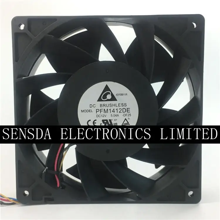 

Для delta PFM1412DE 14 см 14038 140x140x38 мм DC 12 В 5.04A 6500 об/мин 280CFM мощный DIY Биткоин Майнер Вентилятор охлаждения