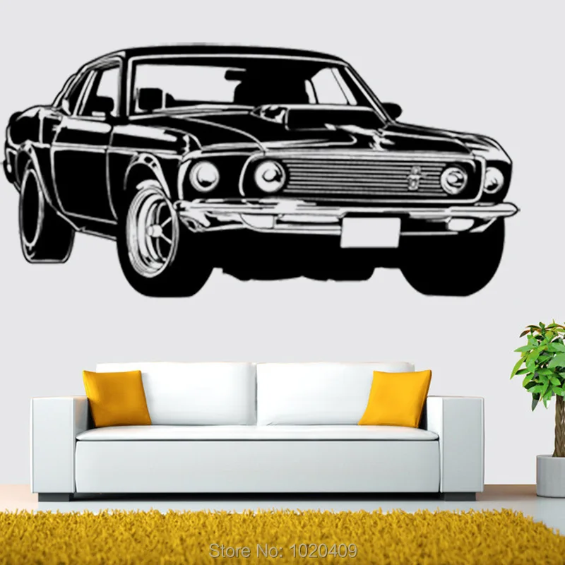 Shelby GT Ford Mustang мускул стикер на стену автомобиля DIY украшение для дома ПВХ обои для детской 3007