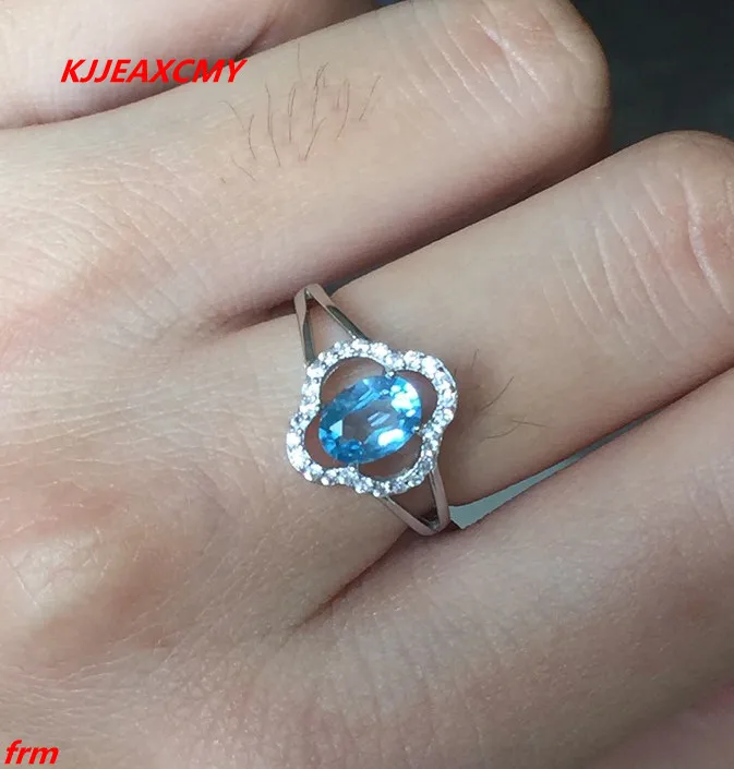 

KJJEAXCMY Fine jewelry 925 sterling silver Natural Topaz ring in wholesale
