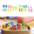 2020 10 шт.компл. вилка для фруктов с животными, мини мультяшная детская закуска для торта, десерта, еды, зубочистки, обедов, Декор, случайный цвет