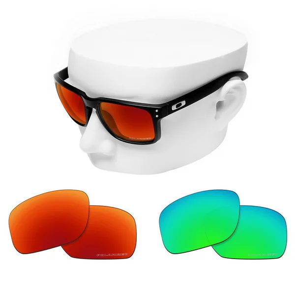 Red and Green OOWLIT Анти-Царапины Сменные линзы для-солнцезащитные очки Oakley Holbrook OO9102 травления поляризованных солнцезащитных очков - Цвет линз: Red and Green