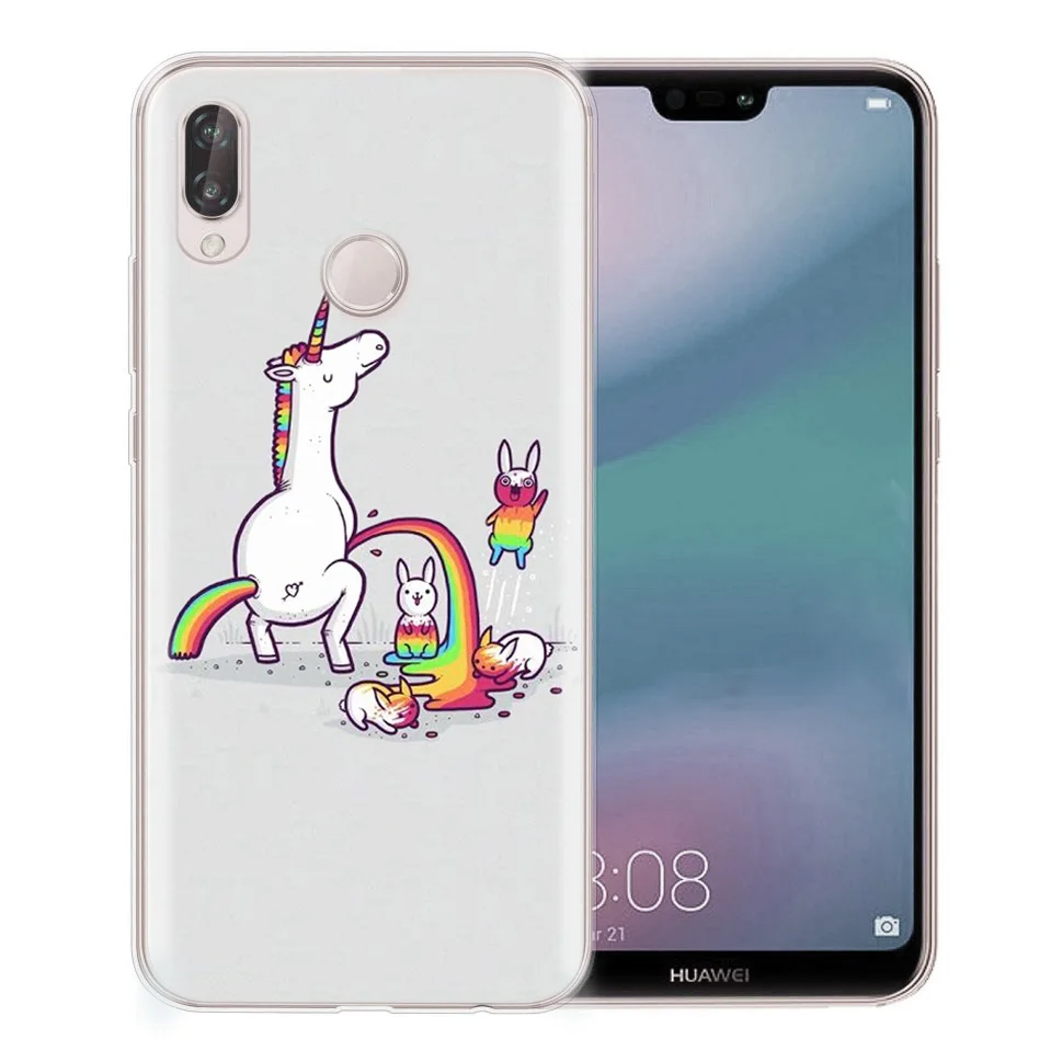 Чехол для Huawei Honor 7A 8A 8X 8C 9 10 Mate 20 P9 P10 lite/P8 Lite Y5 II Nova 3 мягкий чехол из ТПУ с рисунком