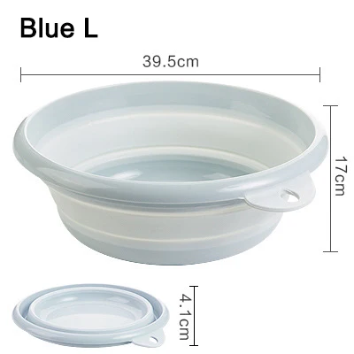 Blue L Bucket MSJO складное ведро для туризма, портативное ведро для умывальника, складное ведро для кухни, машины, ванной, для мытья одежды, для путешествий, кемпинга - Цвет: Blue L Bucket