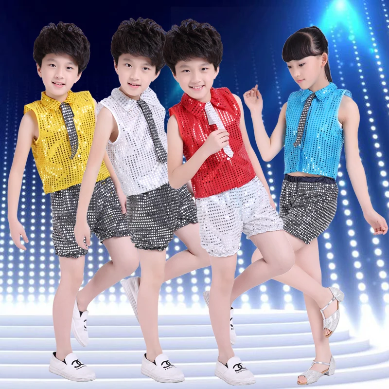 Детские джазовые танцевальные костюмы для девочек детские в стиле хип-хоп джаз с