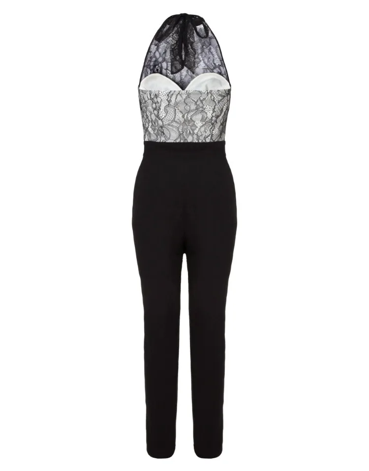 Сексуальный комбинезон женский с открытыми плечами кружевной сексуальный