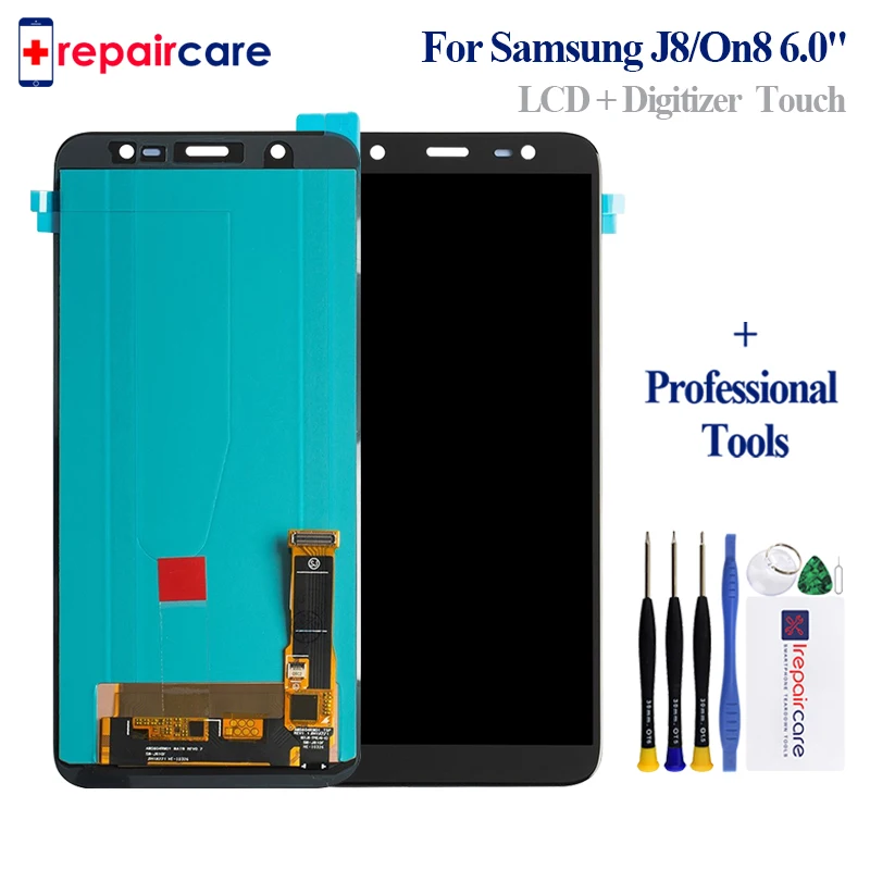 Оригинальный Для samsung Galaxy J8 ЖК дисплей Дисплей Сенсорный экран Digitizer Замена Экран