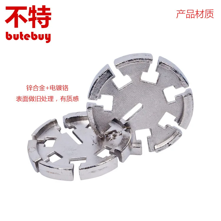 3D головоломка металлическая Снежинка для мозгов Piececoo образовательная