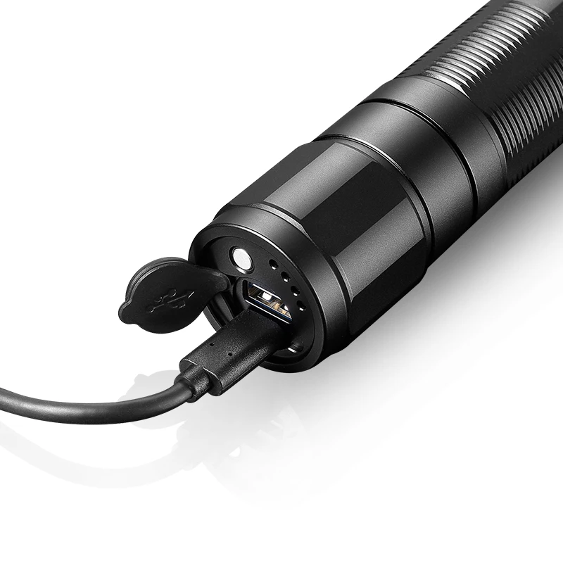 JETBeam SSR50 Открытый фонарик CREE XHP70.2 P2 1C max 3650 люмен луч бросок 483 м заряжаемый через