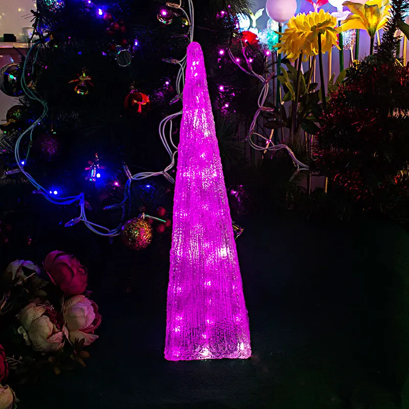 7 цветов авто мигающий фестиваль LED Tower light 51 см высокие Рождественские огни