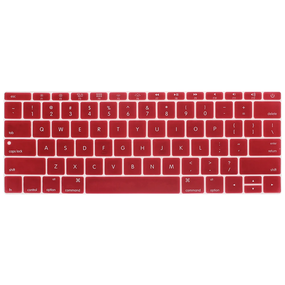 HRH Цветной силиконовый чехол-клавиатура для ноутбука Macbook New Pro 13 A1708(версия без сенсорной панели) и для Mac 12 дюймов A1534