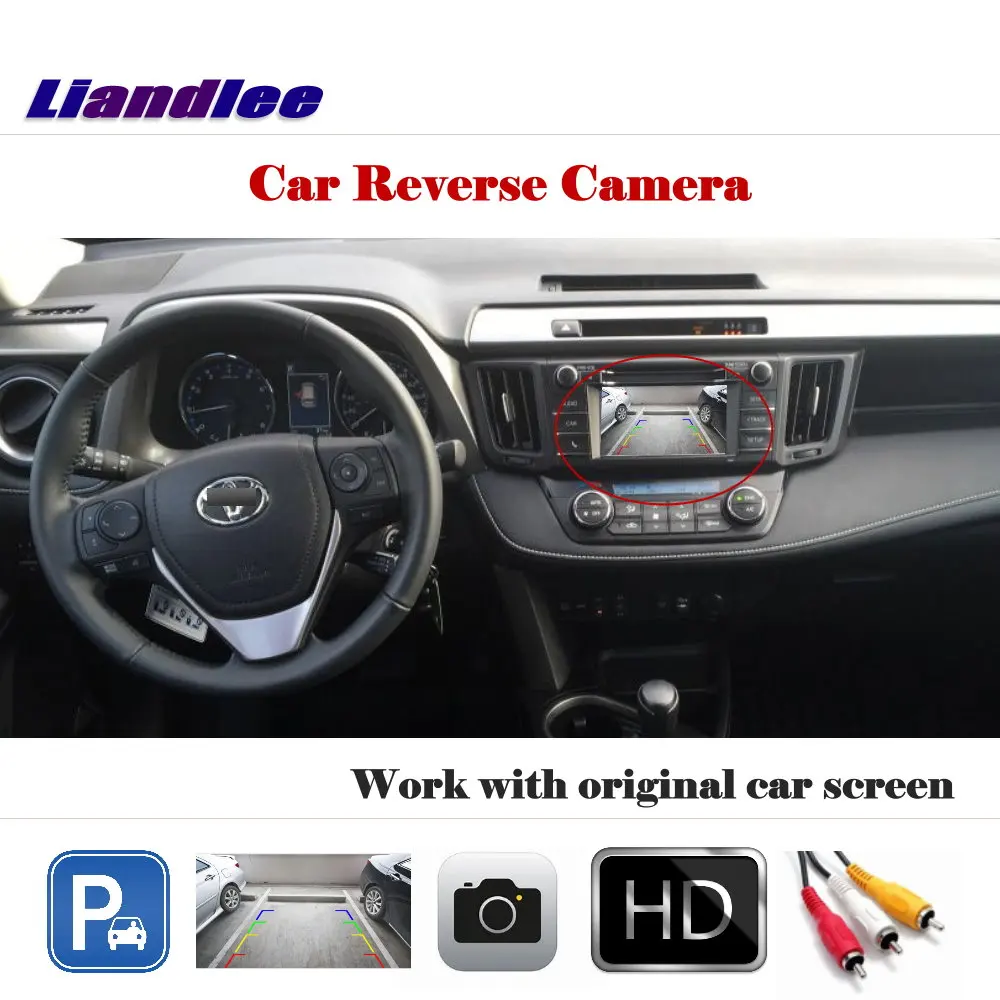 Фото Liandlee Автомобильная камера заднего вида для Toyota RAV 4 2014 2017 / HD CCD задняя парковки