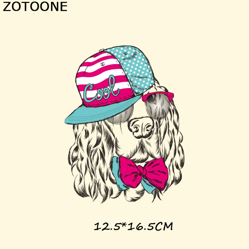 ZOTOONE нашивки в форме собак милые Мультяшные наклейки с животными для топов футболка Бытовая железная передача DIY украшение аппликация для сумок C
