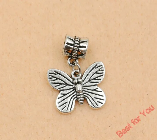 5 шт. античный серебряный тональный браслет с животными лошадь Бабочка овечка