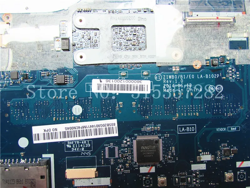 LA-B102P ZIWB0/B1/E0 материнская плата для ноутбука LENOVO B50-30 NOTEBOOK PC с процессором N2840 |
