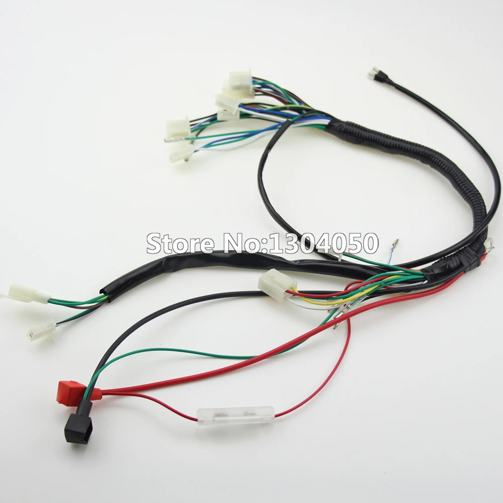 Полный Электрический жгут проводов CDI катушка зажигания Свеча 50cc 70cc 110cc 125cc ATV
