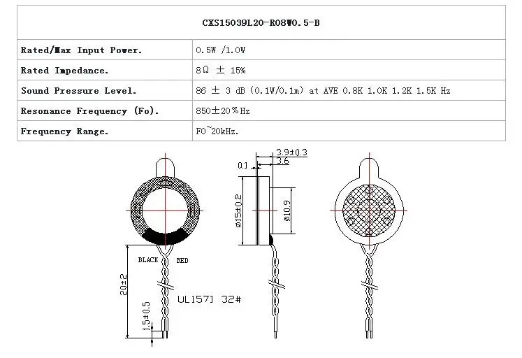 2 шт. 15 мм * 4 8ohm 8R 1 Вт круглый динамик аудио стерео сабвуфер рог для