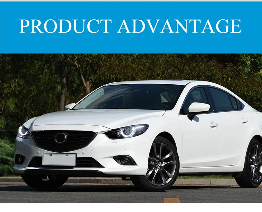 Автомобильный Стайлинг для Mazda 6 фары- мазда 6 Atenza светодиодный фонарь Mustan дизайн DRL Bi Xenon объектив Высокий Низкий луч парковка