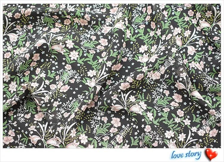 Модная шифоновая ткань от кутюр сатин из искусственного шелка цветочный