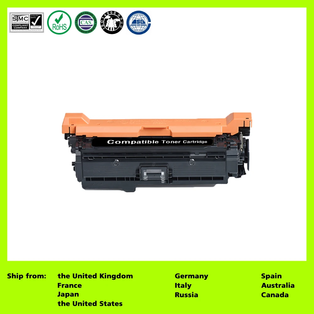 Lcl 504A CE250A (1 (черный) Тонер картридж совместимый для HP Цвет LaserJet CP3525 CM3530|Картриджи с