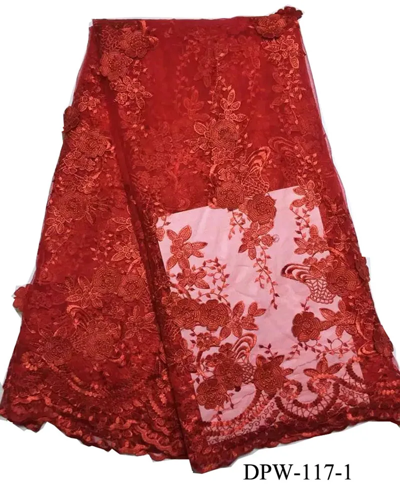 Вечерние свадебные Кружево 3 D французский чистая кружевной ткани в африканском