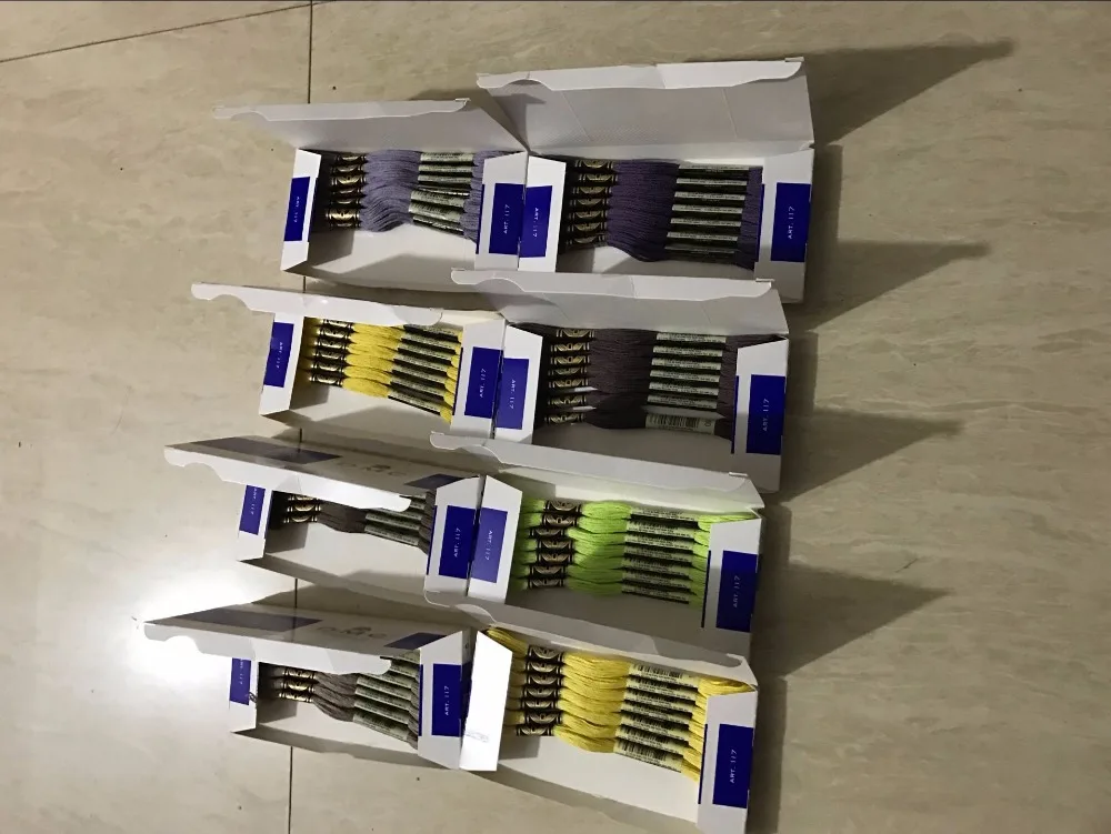 new color 01 02 Original French DMC Thread Embroidery Cross Stitch Floss 8.7 Yard Long 6 Strands cross stitch skeins | Дом и сад