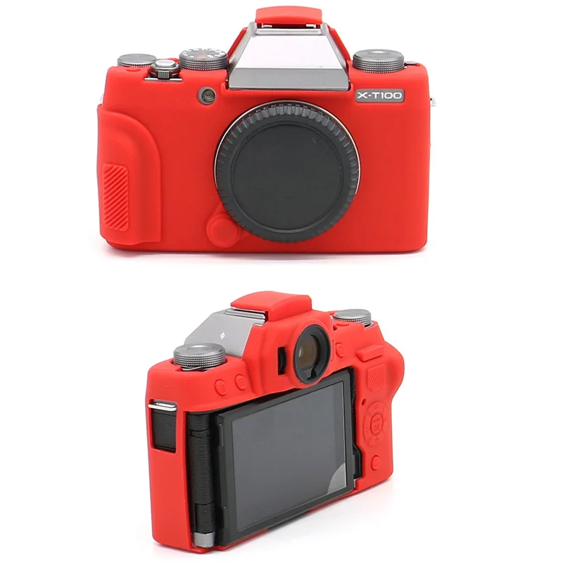 Мягкий силиконовый чехол Sleeplion для камеры Fuji XT100 защитный резиновый чехол для Fujifilm XT-100 беззеркальная система камера Резина - Цвет: Красный